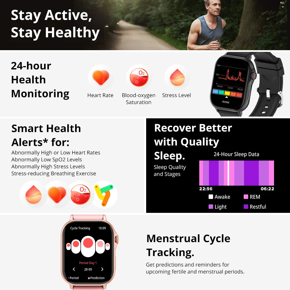 2025 COLMI P82 GPS Smart Watch 2.13" AMOLED HD Display Built-in GPS Make/Receive Phone Calls Smartwatch For Men Women