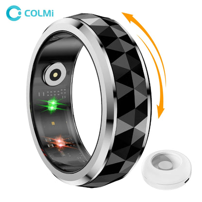 COLMI R11 Smart Ring – Health & Sleep Monitor, Fidget Spinner Design, Waterproof (5ATM) with Charging Case